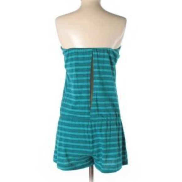 [a19-27] Lucky Brand Stripe Chevron Coverup Romper - Picture 2 of 5